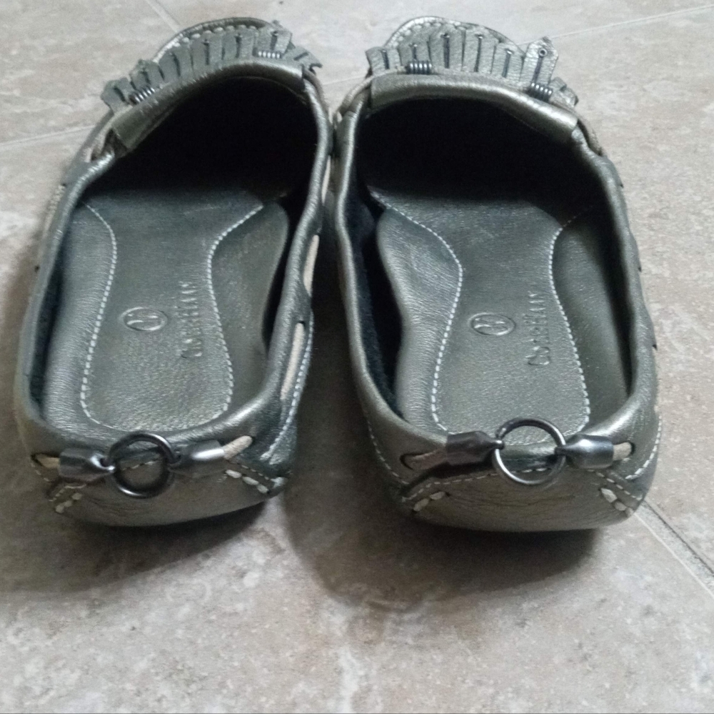 Like New Cole Haan Metallic Leather Mule Slip-On Shoes Sz.7 - Picture 3 of 6